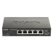 D-Link DGS-1100-05PDV2 5-Port Gigabit PoE Smart Switch, bez zdroje - napájen přes PoE, 2 PoE por