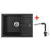 Sinks AMANDA 650 Metalblack + Mix 3 P GR