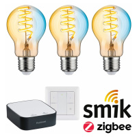 PAULMANN Startovací sada Zigbee 3.0 LED žárovka Filament E27 měnitelná bílá + Gateway smik + vyp