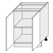 ArtExt Kuchyňská skříňka spodní ESSEN | D11 60 Barva korpusu: Grey