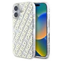 Karl Lagerfeld IML Electroplated Repeated Logo kryt pro iPhone 16 zlatý