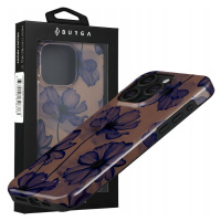 Stylové pouzdro Burga pro iPhone 15 Pro Max, kryt s květinami, cover pro MagSafe