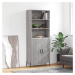 vidaXL Skříň highboard šedá sonoma 69,5 x 34 x 180 cm kompozitní dřevo