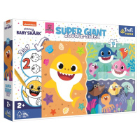 Oboustranné puzzle Baby Shark SUPER GIANT