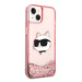 Karl Lagerfeld KLHCP14MLNCHCP hard silikonové pouzdro iPhone 14 PLUS 6.7" pink Glitter Choupette