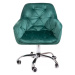 Kancelářská židle FLOSSI sametová zelená ALL 859262