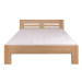 Drewmax Manželská postel - masiv LK111 | 140 cm buk Moření: Koniak