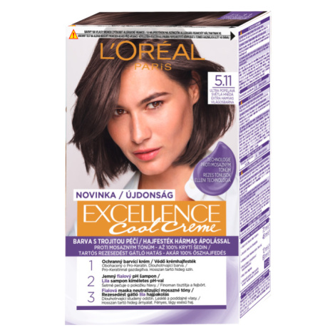 L'Oréal Paris Excellence 5.11 Ultra popelavá světlá hnědá