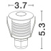 NOVA LUCE venkovní zapuštěné svítidlo do země BANG nikl satén hliník LED 1W 3000K 3V IP67 délka 