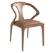 Estila Luxusní designová jídelní židle Vita Naturale ze dřeva a ekokůže