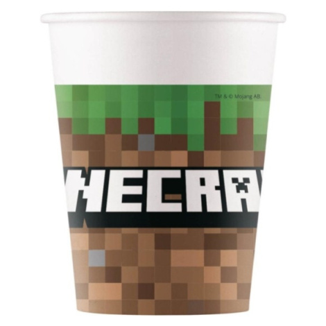 Minecraft party - Kelímky papírové 200 ml 8 ks Procos