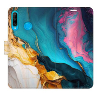 iSaprio Flip pouzdro Colourful Marble pro Huawei P30 Lite