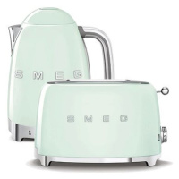 SMEG 50's Retro Style Konvice 1,7l LED pastelově zelená + topinkovač 2x2 pastelově zelený 950W