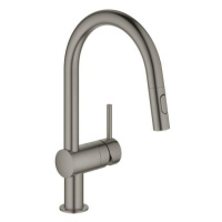 Dřezová baterie Grohe Minta s vytahovací sprškou, 2 proudy kartáčovaný Hard Graphite 32321AL2