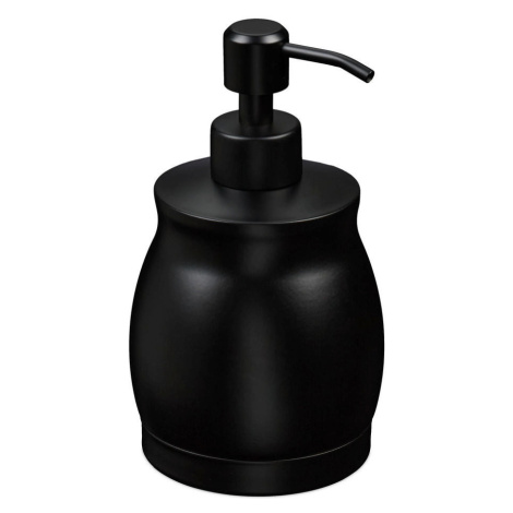 Relaxdays DÁVKOVAČ MÝDLA Černá matná nerezová ocel 390 ml