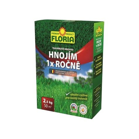 AGRO Trávníkové hnojivo FLORIA HNOJÍM 1x ROČNĚ, 2.5kg Agro CS