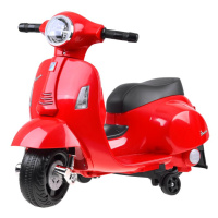 Mamido Dětská elektrická motorka skútr Vespa červená