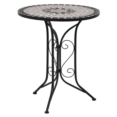vidaXL Mozaikový bistro stolek šedý 60 cm keramika
