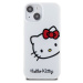 Zadní kryt Hello Kitty IML Head Logo pro Apple iPhone 15, bílá