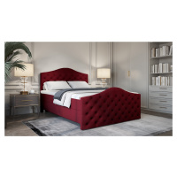 SFAB Kontinentální čalouněná postel ROMA (180x200 cm) Látka Velutto: Velutto 32 - Vínová
