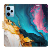 iSaprio Flip pouzdro Colourful Marble pro Xiaomi Redmi Note 12 Pro 5G / Poco X5 Pro 5G