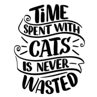 Ilustrace Funny lettering quote about cats for, SvetlanaKutsin, 40x40 cm