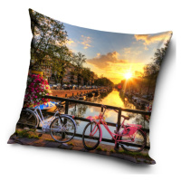 Povlak na polštářek Západ slunce v Amsterdamu