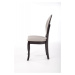 Jídelní židle VELO – masiv, látka, více barev bílá / šedá