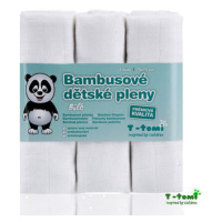 T-TOMI Bambusové pleny, sada 3 kusů, bílá