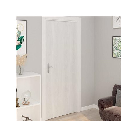 Samolepící tapety na dveře 2 ks bílé dřevo 210 x 90 cm PVC SHUMEE
