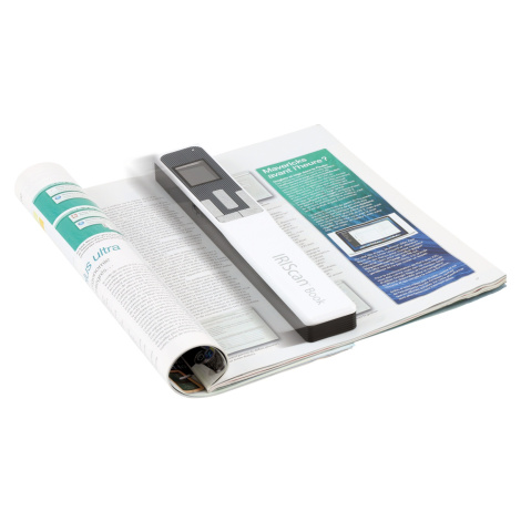 IRIScan Book 5 White skener, A4, přenosný,barevný, 1200 dpi , s baterií, USB, micro SD, 1,5" dis