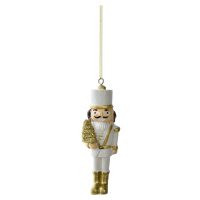 Mondex Since 1986 Vánoční závěsná figurka SANTA LILA 10,5 cm bílá/zlatá