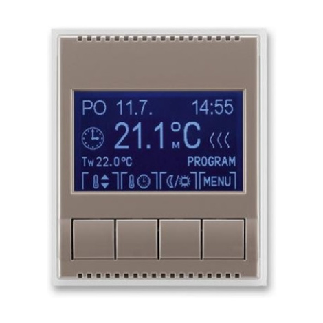 ABB Time, Time Arbo termostat pokojový lungo/mléčná bílá 3292E-A10301 26 programovatelný