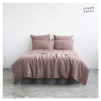 Růžové lněné prodloužené povlečení na dvoulůžko 200x220 cm – Linen Tales