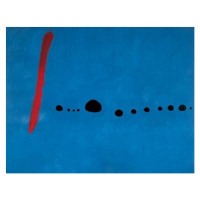 Umělecký tisk Modrá II, Joan Miró, 80x60 cm