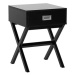 Černý noční stolek se zásuvkou MONROE, 125571
