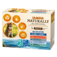 IAMS Naturally pro dospělé kočky s masem z mořských ryb v omáčce 12 × 85 g