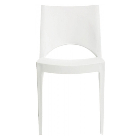 Plastová jídelní židle Stima PARIS – bez područek, stohovatelná Bianco