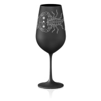 Crystalex sklenička na víno Štír Černá 550 ml 1KS