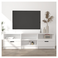 vidaXL TV skříňka lesklá bílá 150 x 33,5 x 45 cm kompozitní dřevo