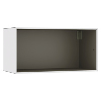 mauser Závěsný otevřený samostatný box, šířka 770 mm, čistá bílá / béžovošedá
