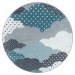 Ayyildiz koberce Dětský kusový koberec Bambi 820 blue kruh Rozměry koberců: 120x120 (průměr) kru