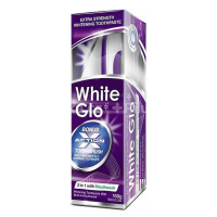 WHITE GLO Profesionální bělicí zubní pasta 150 g plus kartáček na zuby a mezizubní kartáčky