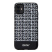 DKNY PU Leather Repeat Pattern Bottom Stripe MagSafe kryt iPhone 11 černý