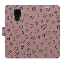 iSaprio Flip pouzdro Heart Dark 02 pro Xiaomi Redmi Note 9