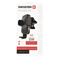 SWISSTEN S-GRIP W2-AV5 Držák do auta s bezdrátvým dobíjením 15W černý