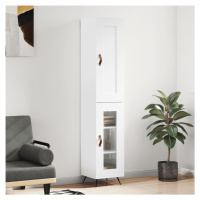 vidaXL Skříň highboard bílá s vysokým leskem 34,5x34x180 cm kompozit