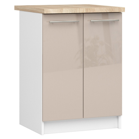 Ak furniture Kuchyňská skříňka Olivie S 60 cm 2D bílá/cappuccino