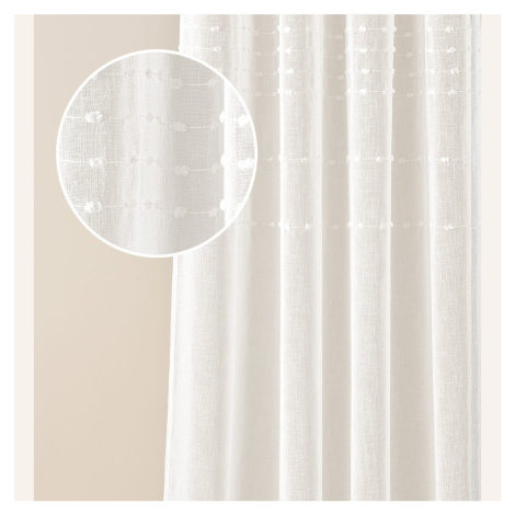 Moderní krémová záclona Marisa se závěsnou páskou 140 x 250 cm