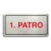 Accept Piktogram "1. PATRO" (160 × 80 mm) (stříbrná tabulka - barevný tisk)